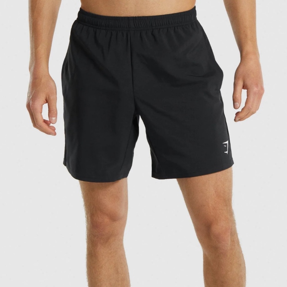 Gymshark men’s 7” shorts, black, large
